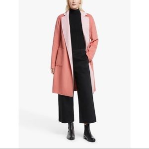 NWT Ralph Lauren Pink Reversible Wool Blend Coat